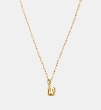 Collier à pendentif lettre U acier inoxydable - Balaboosté - Doré