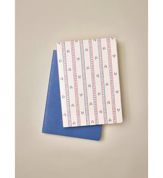 Lot de 2 carnets - Cyrillus - Imprimé marine