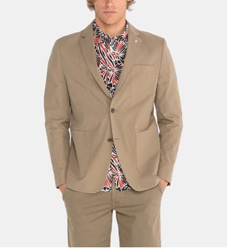 VESTE SS COL PRINTBEIGE60 - Serge Blanco - Teck