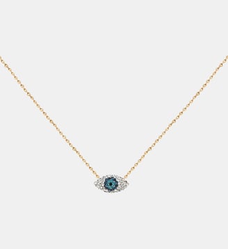 Collier doré eyes - KUCHI - Caroline Najman - Cristal blanc