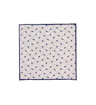 Pochette en soie à imprimé - Fursac - Écru
