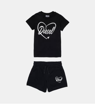 Combinaison courte avec logo - Diesel Kids - Noir