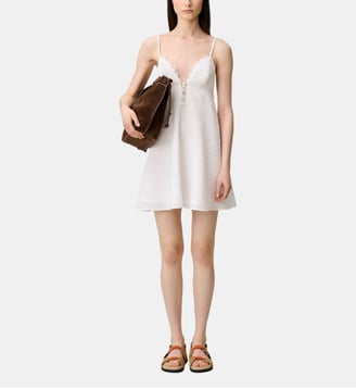 Robe courte dentelle - Claudie Pierlot - Écru