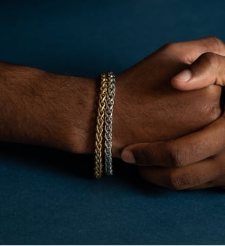 Bracelet souple Mahdi en Acier 316L - Phebus - Bicolore
