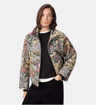 Blouson motif fleurs effet tapisserie Ikks