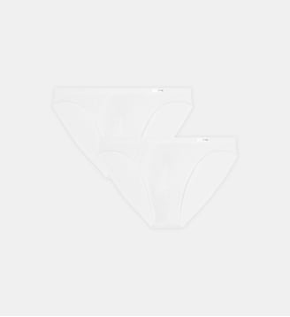 Lot de 2 mini-slips Classic en coton et modal - Hom - Blanc