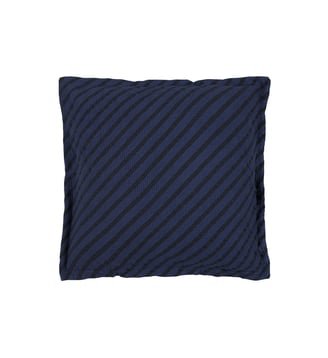 Coussin Landscape en coton lavé gauffré - Nobodinoz - Rayures et naturel