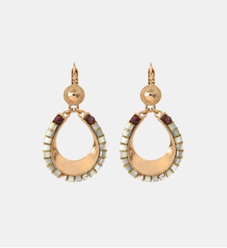 Boucles d'oreilles dormeuses   - Ninon - Satellite - Blanc