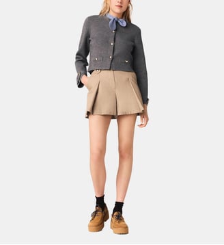 Cardigan avec col rayé amovible Maje