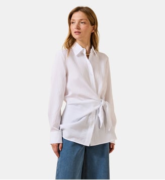Chemise à rayures - La Fée Maraboutée - Blanc