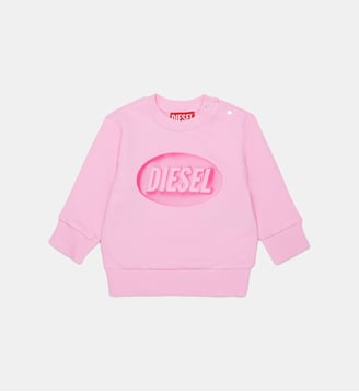 Sweat-shirt col rond avec logo - Diesel Kids - Rose
