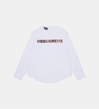 Chemise à manches longues avec logo - Dsquared2 - Blanc