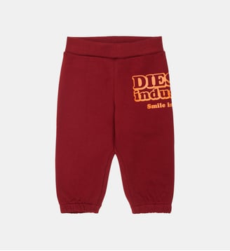 Pantalon en molleton avec logo - Diesel Kids - Bordeaux