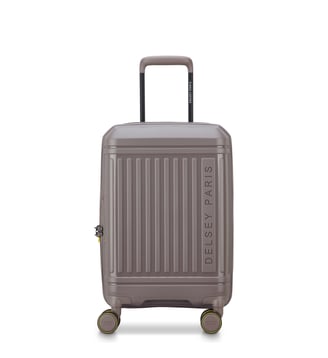 Valise cabine extensible rigide Lutece 4R 55 cm - Delsey Paris - Marron