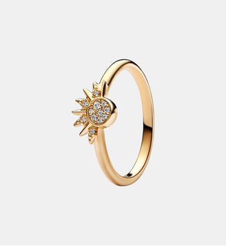 Bague Céleste Soleil Scintillant - Pandora - Doré