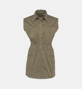 Robe saharienne sans manches - Schott - Kaki clair