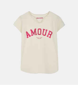 T-shirt à manches courtes - Zadig&Voltaire Kids - Crème