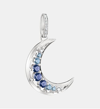 Pendentif lune avec pierres bleues - Thomas Sabo - Argent