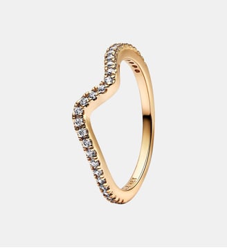 Bague Vague Scintillante - Pandora - Doré