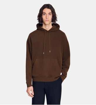 Sweat oversize à capuche - Sandro - Tabac