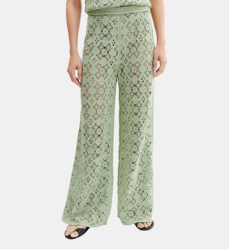 Pantalon guipure - Bompard - Vert amande