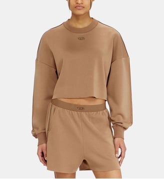 Crop top en scuba stretch léger - Diesel - Marron