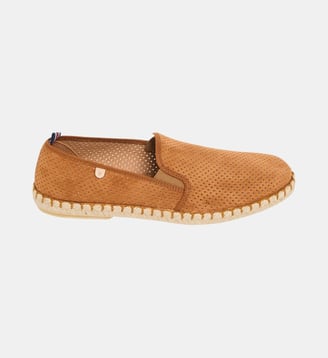 Espadrilles - Cuir Uni Cognac - Arthur - Cognac