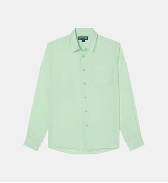 Chemise en lin Teinture minérale - Vilebrequin - Jade