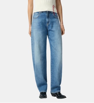 Jean ballon à jambe enveloppante - Pinko - Bleu clair