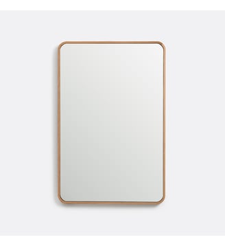 Miroir plaqué chêne, 60x90 cm - La Redoute Interieurs - Naturel