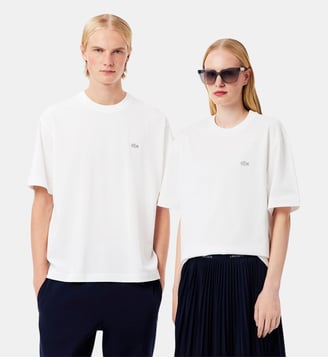 T-shirt loose fit jersey épais - Lacoste - Blanc