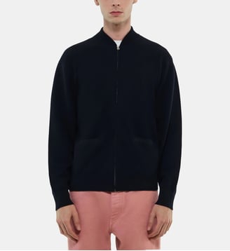 Cardigan en laine et coton - Fursac - Marine