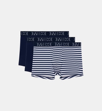 Lot de 3 boxers Christofer #2 en coton - Hom - Bleu et blanc