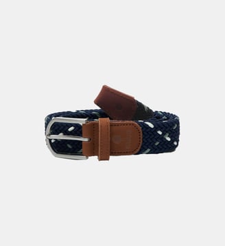 Ceinture tressée BELT - Faguo - Bleu marine et écru