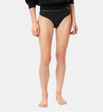 String microfibre ceinture festonnée - Lacoste - Noir
