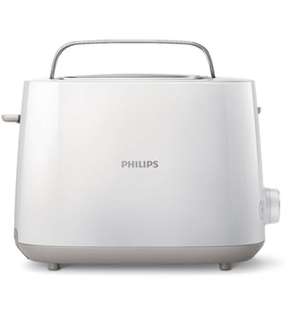 Grille-pain HD2581/00 Toaster blanc Daily, 2 fentes, 830W - Philips - Blanc