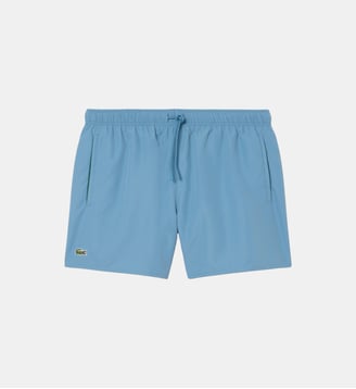 Short de bain mi-long uni - Lacoste - Bleu vert