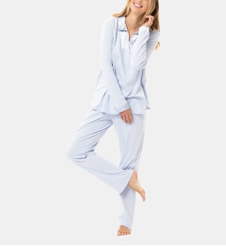 Pyjama en coton ANDY 102 - Lingerie Le Chat - Bleu