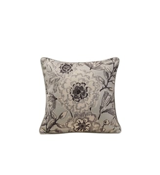 Housse De Coussin  Imprimé floral - Madura - Bleuté et fusain