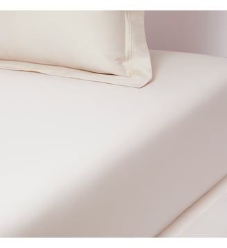 Drap housse pour lit articulé en satin - Yves Delorme - Nacre