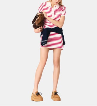Robe polo rayée - Maje - Rouge