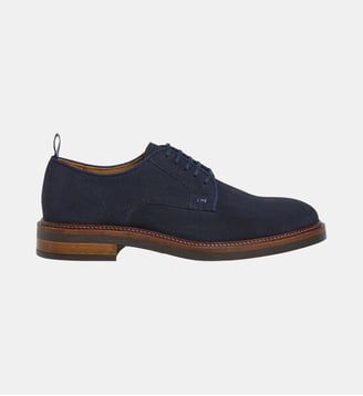 Derbies suède en cuir - Hackett London - Bleu marine
