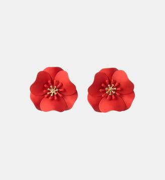 Boucles d'oreilles grosses fleurs rouges - Balaboosté - Rouge