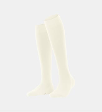 Mi-Bas Softmerino Laine Vierge - Falke - Blanc cassé