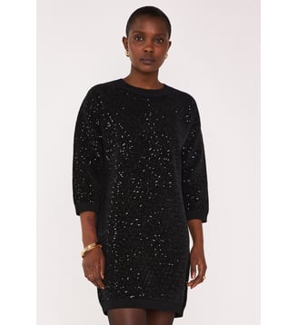 Robe Courte En Maille À Sequins Reveillon Maison 123