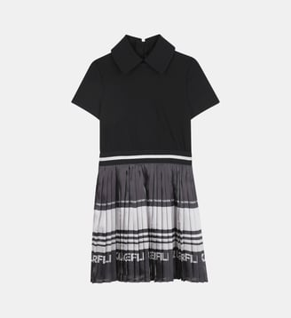 Robe à manches courtes - Karl Lagerfeld Kids - Noir et argent