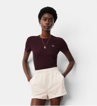 TEE-SHIRTS COL ROND FEMME ADULTE MAILLE:. - Lacoste - Marron