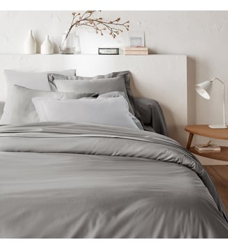Housse de couette unie en polycoton La Redoute Interieurs