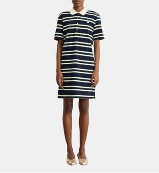 Robe polo à rayures - AISSATA - Pablo - Marine
