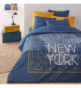 Housse de couette, Dwight - So'Home - Bleu foncé